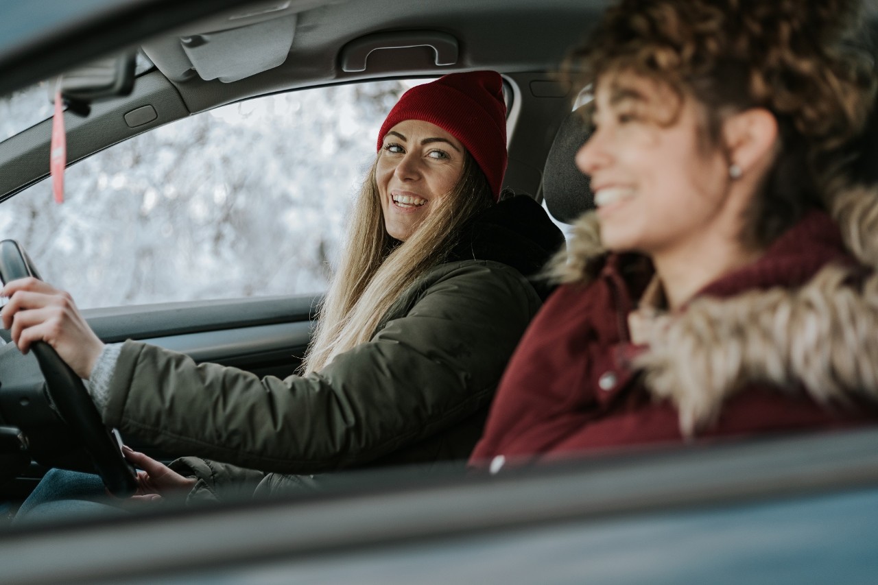 Women in a car